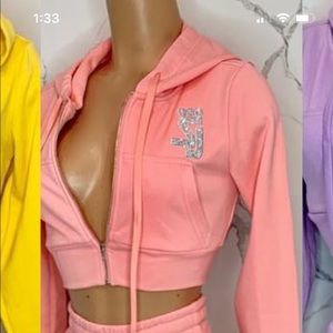 Shane Justin 2 piece short bling set!